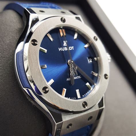 hublot blue watch.